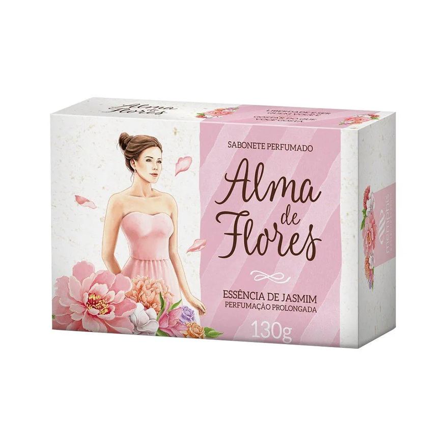 Alma de Flores Sabonete Jasmim 130g Embalagem com 12 unidades