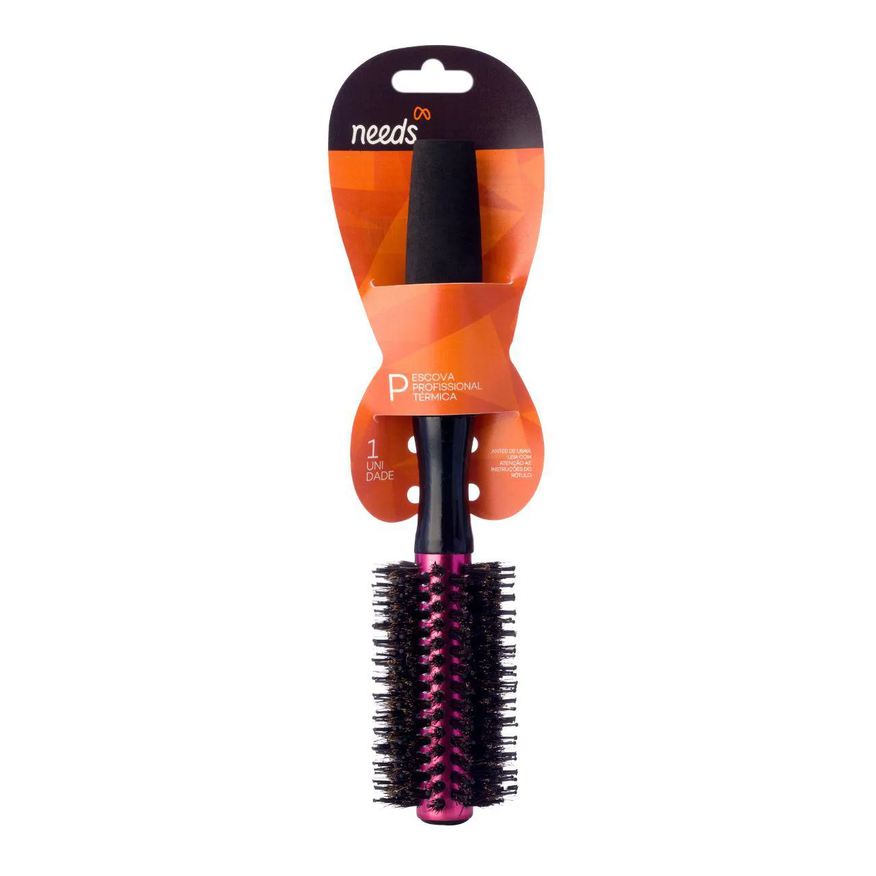 de Escova Cabelo Ricca Oval Cereja com 1 unidade