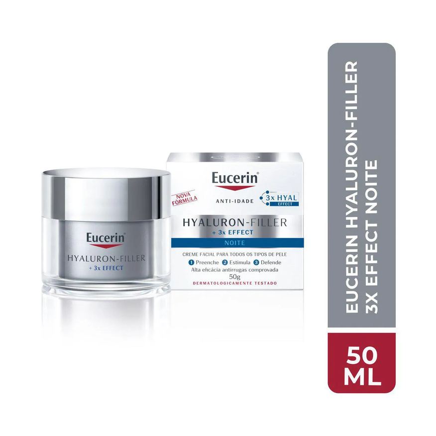 Eucerin Creme Facial Antirugas Hy-fi 3x Effect Noite 50g