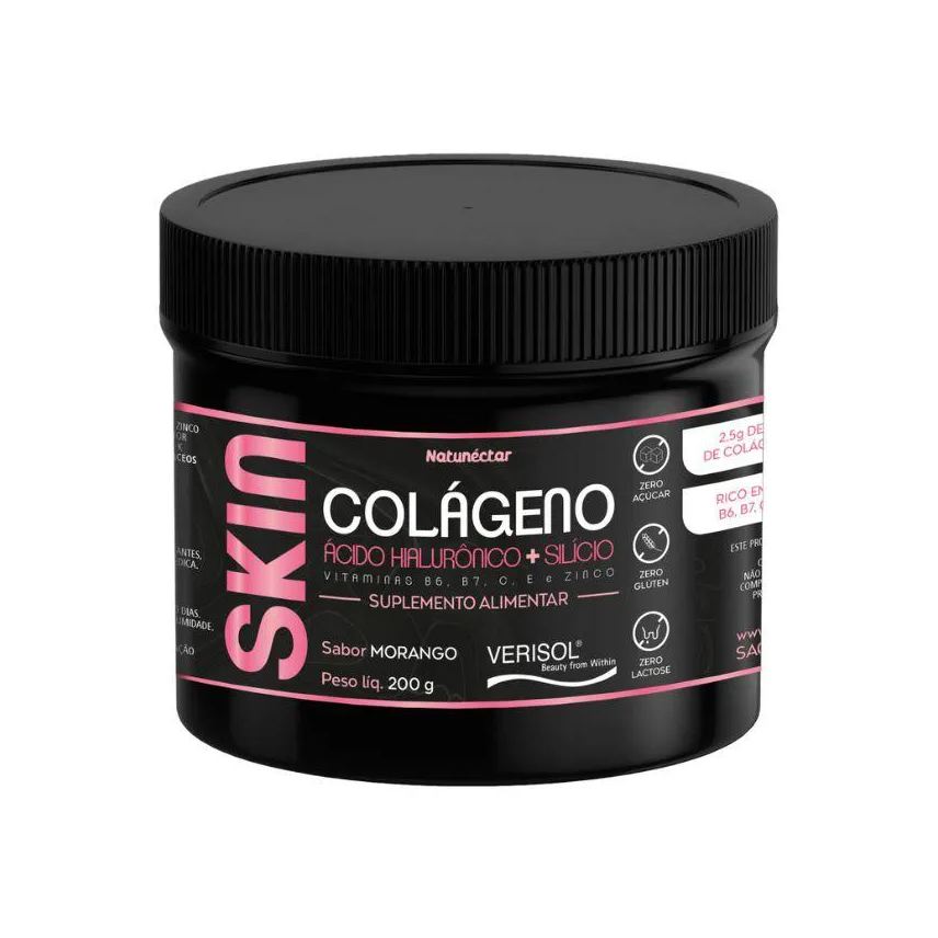 NATUNéCTAR COLáGENO VERISOL EM Pó HIALURôNICO MORANGO - 200g