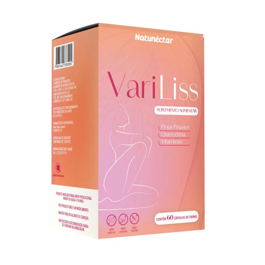 Natunéctar SUPLEMENTO VARILISS PINUS PINASTER QUERCETINA VITAMINAS 500mg 60 CáPSULAS