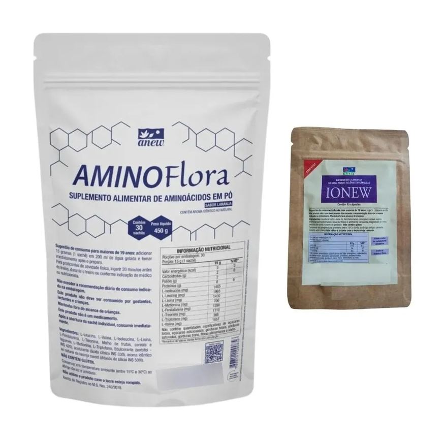 ANEW AMINOFLORA 450g + 01 SACHê IONEW ANEW 15 Cápsulas