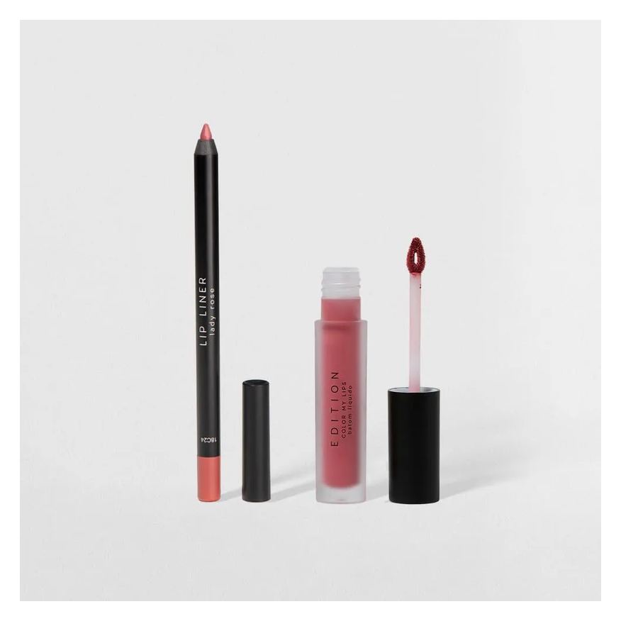 OCéANE KIT BATOM LíQUIDO ROSA + LáPIS LABIAL ROSA EDITION (2 PRODUTOS)