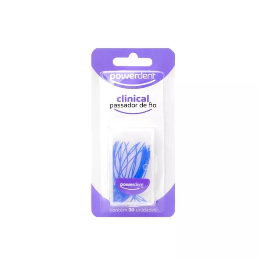 Powerdent Passador de Fio Dental Clinical para Aparelho Fixo e Prótese