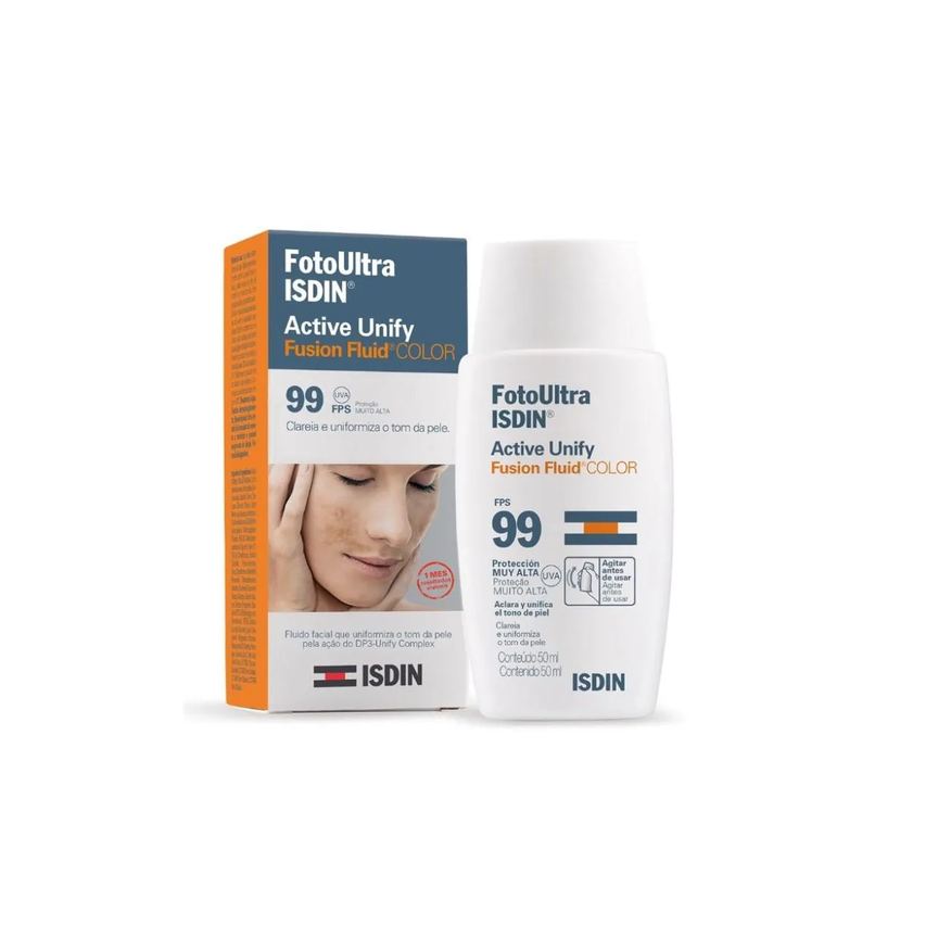 Isdin Protetor Solar Facial Foto Ultra Active Unify Color Fps 99 - 50ml