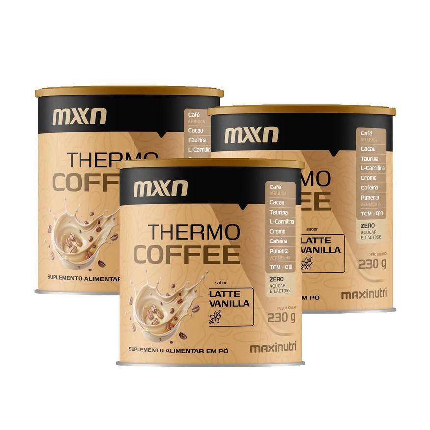 Maxinutri Kit 3 Thermo Coffee Vanila Latte 230g