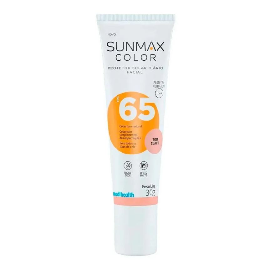 Megalabs Protetor Solar Facial Sunmax Color Fps 65 Tom Claro 30g