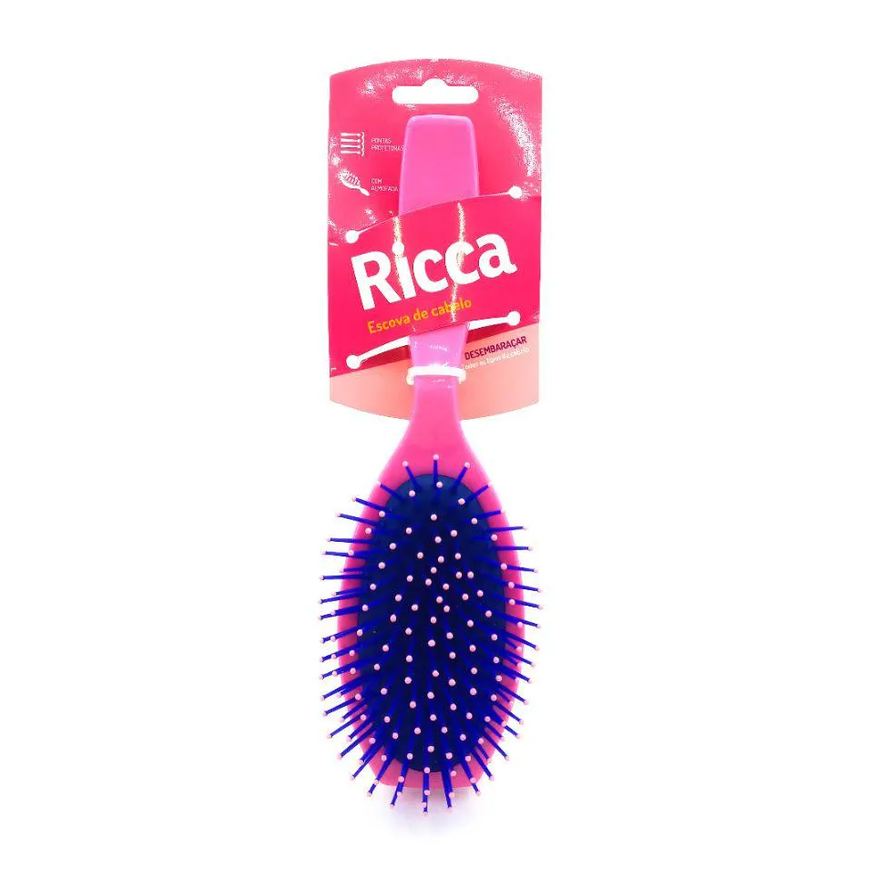Ricca Escova Pink / Roxa Oval Almofadada Nº 2427
