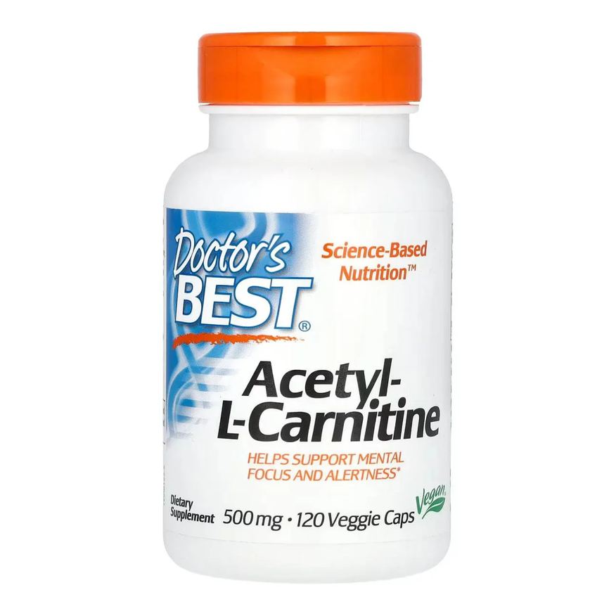 Doctor's Best Acetil L-carnitina 500mg 120 Capsulas Veganas