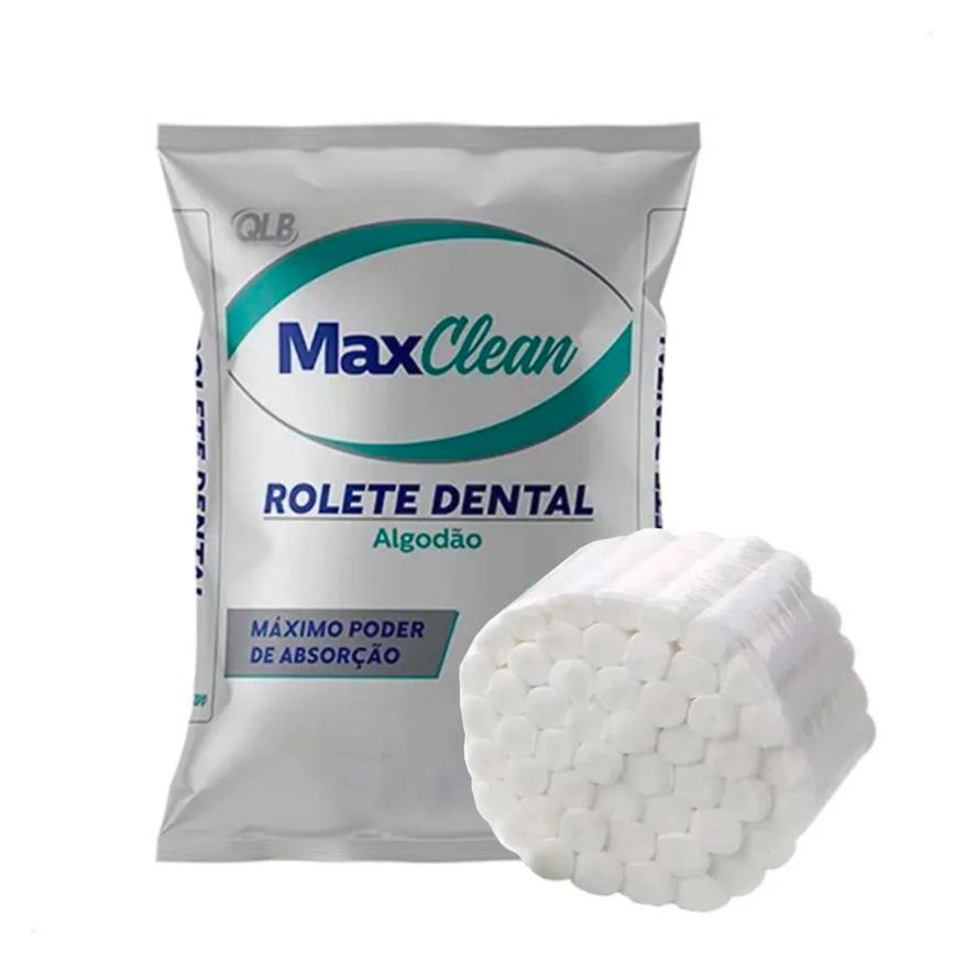 Kit com 10 Algodão Rolete Dental Pacote com 100 Uni Maxclean