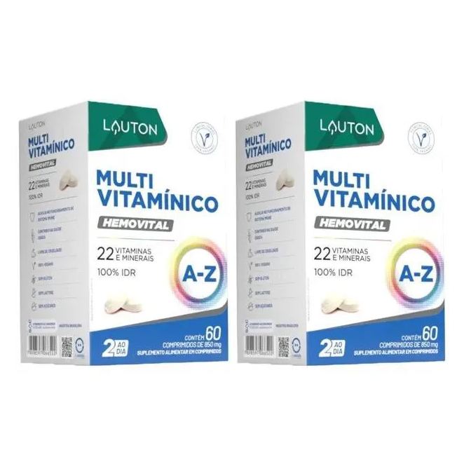 Lauton Kit 2x Hemovital (multivitamínico) 60 comprimidos
