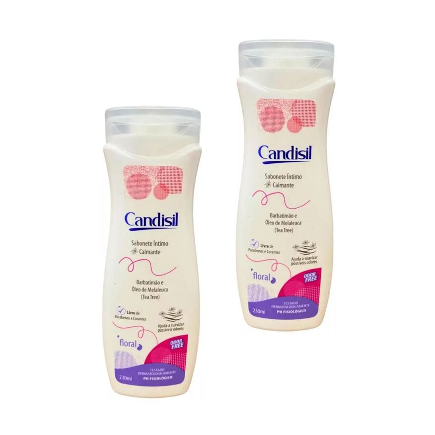 Demazon Kit 2un Sabonete Liquido Íntimo Calmante Candisil 230ml Únicos