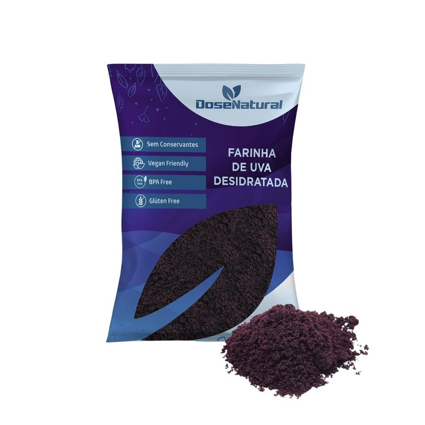 DoseNatural Farinha de Uva Premium Desidratada a Melhor 100% 500g