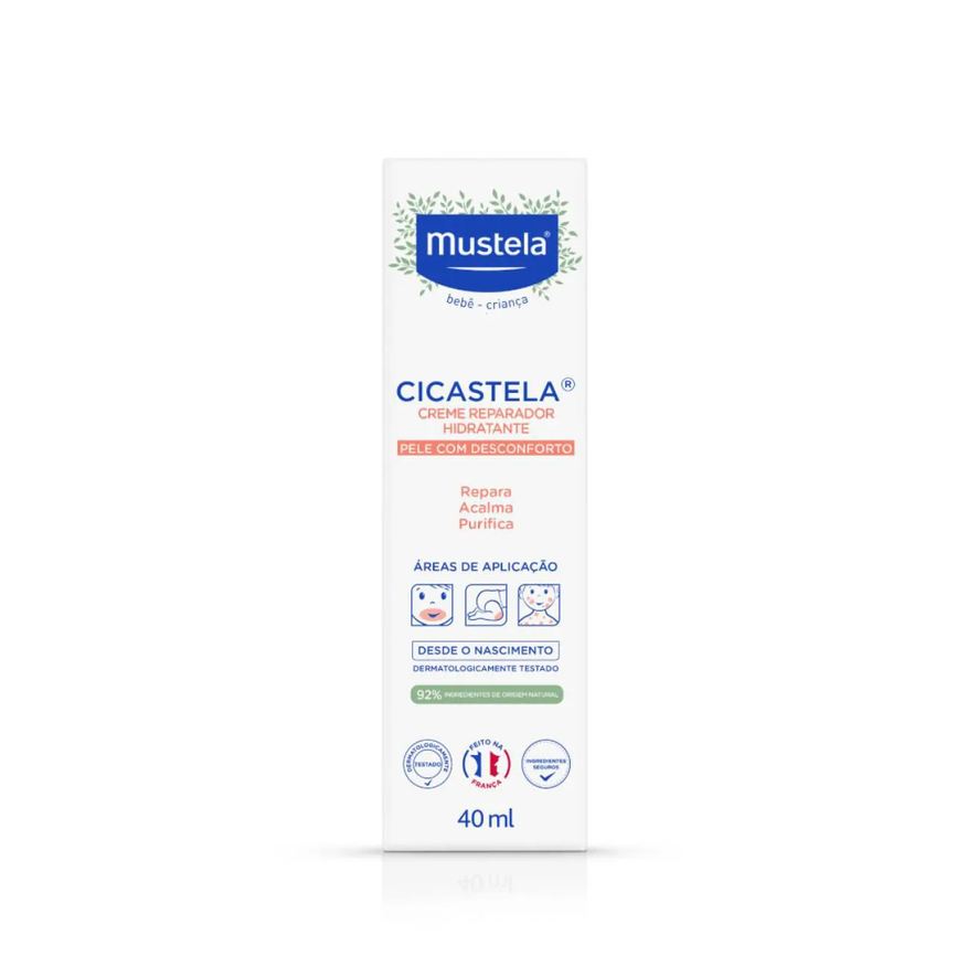 Mustela Creme Reparador Hidratante Bebê Cicastela Pele Sensibilizada com 40ml