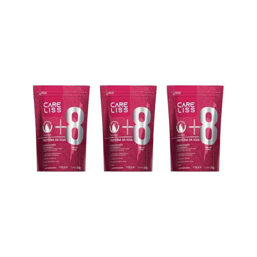 Care Liss Po Descolorante Proteina da Soja 300g - Kit C / 3un