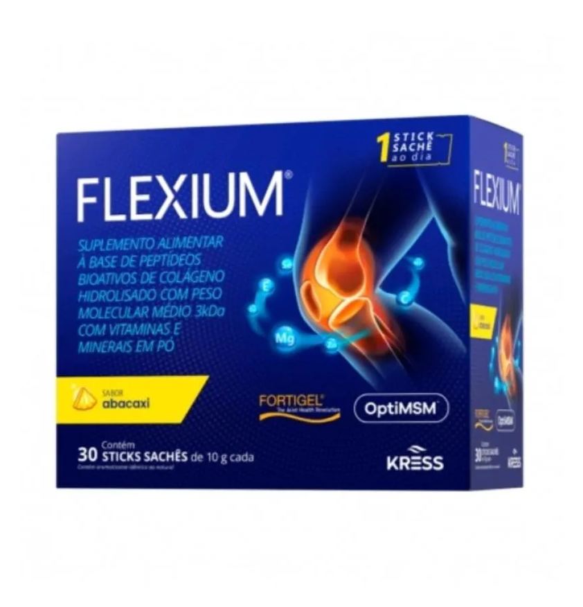 Kress Flexium Suplemento Alimentar Colágeno Abacaxi 30Sachês