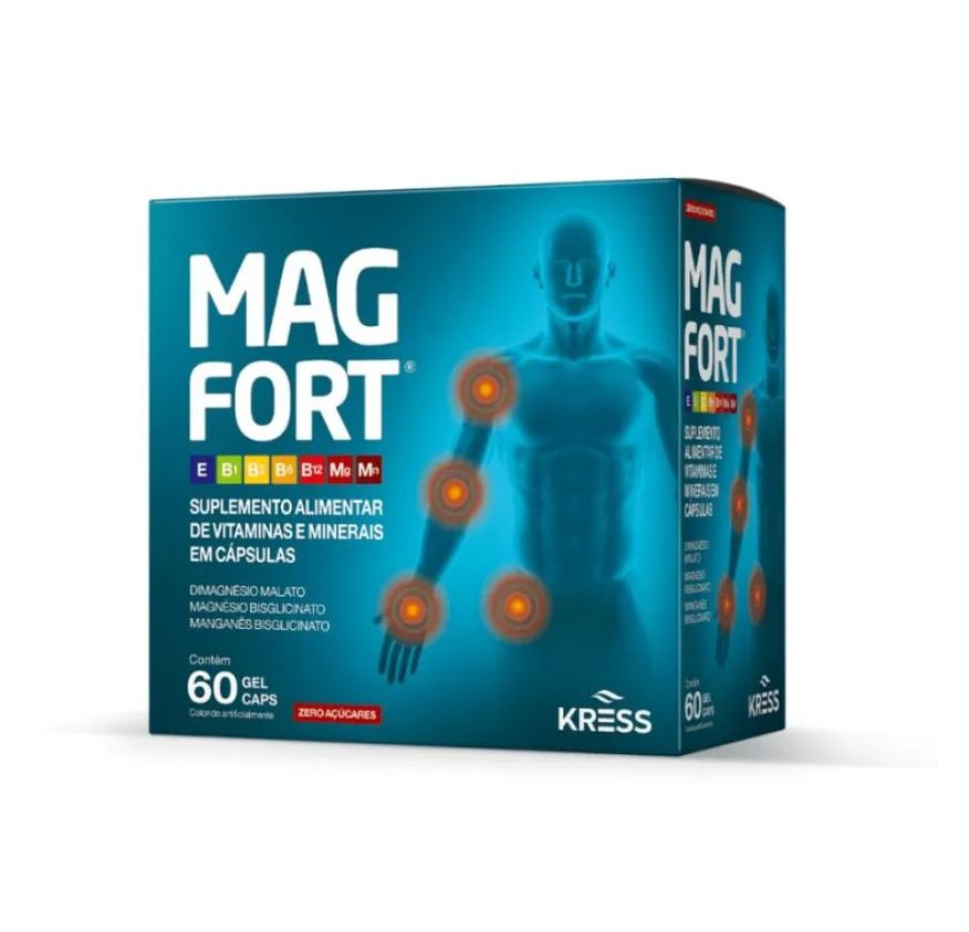 Kress Magfort Suplemento Alimentar Magnésio + Associações 60Cps