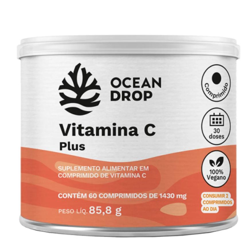 Ocean Drop Vitamina C 1912mg 60 comprimidos | Imunidade | Antioxidante | Saúde