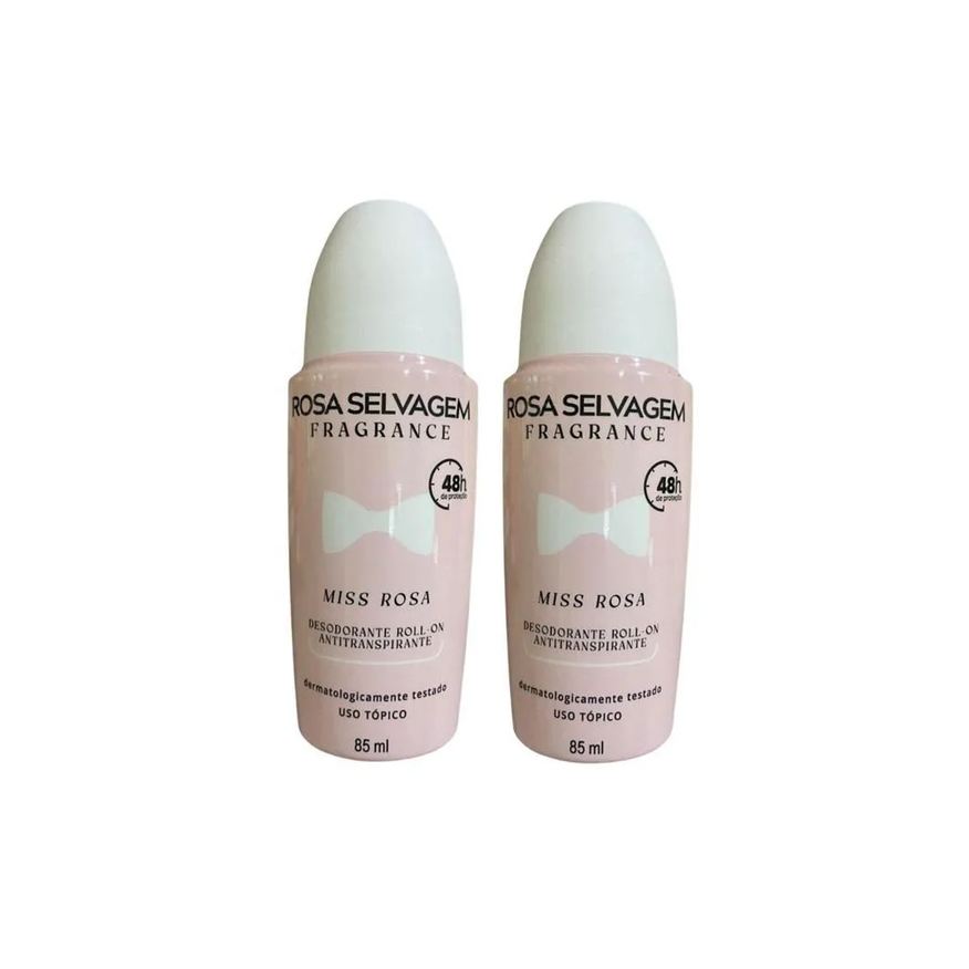 Rosa Selvagem Kit 2 Desodorante Roll-on Miss 85ml