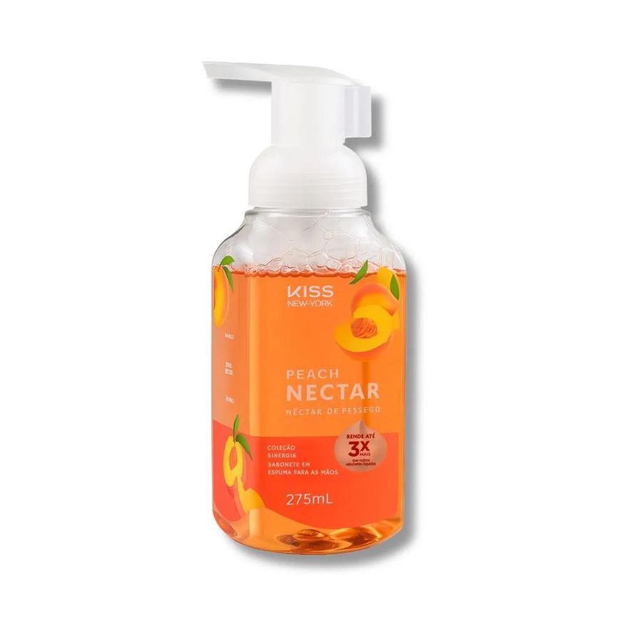 Kiss New York Sabonete em Espuma para Mãos Peach Nectar 275ml