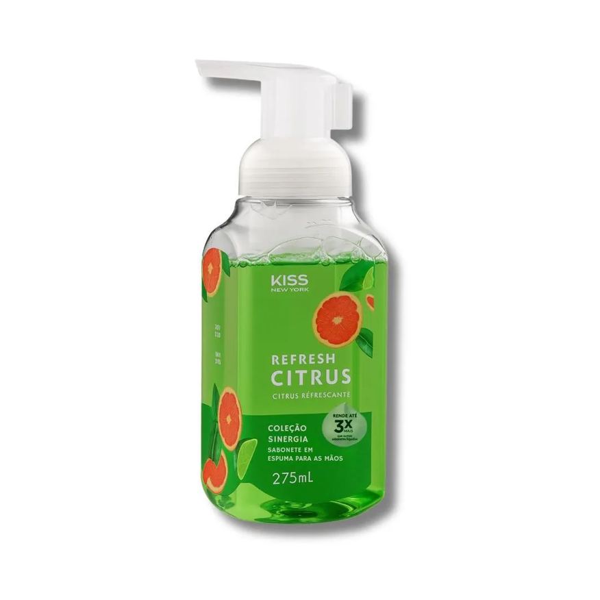 Kiss New York Sabonete em Espuma para Mãos Refresh Citrus 275ml