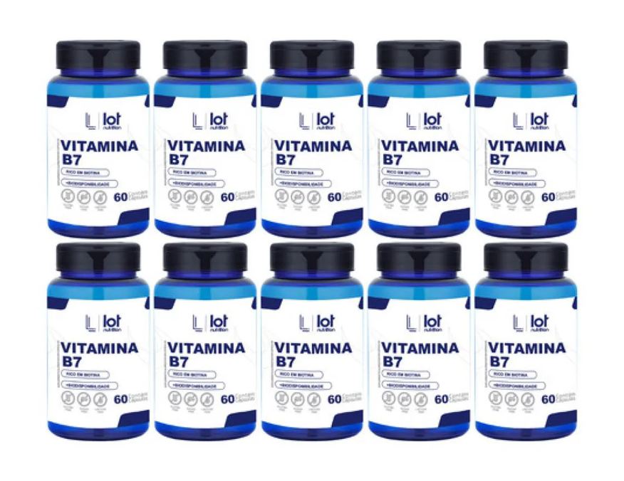 Lot Nutrition Kit 10un Biotina Colágeno 60 cápsulas sem Sabor