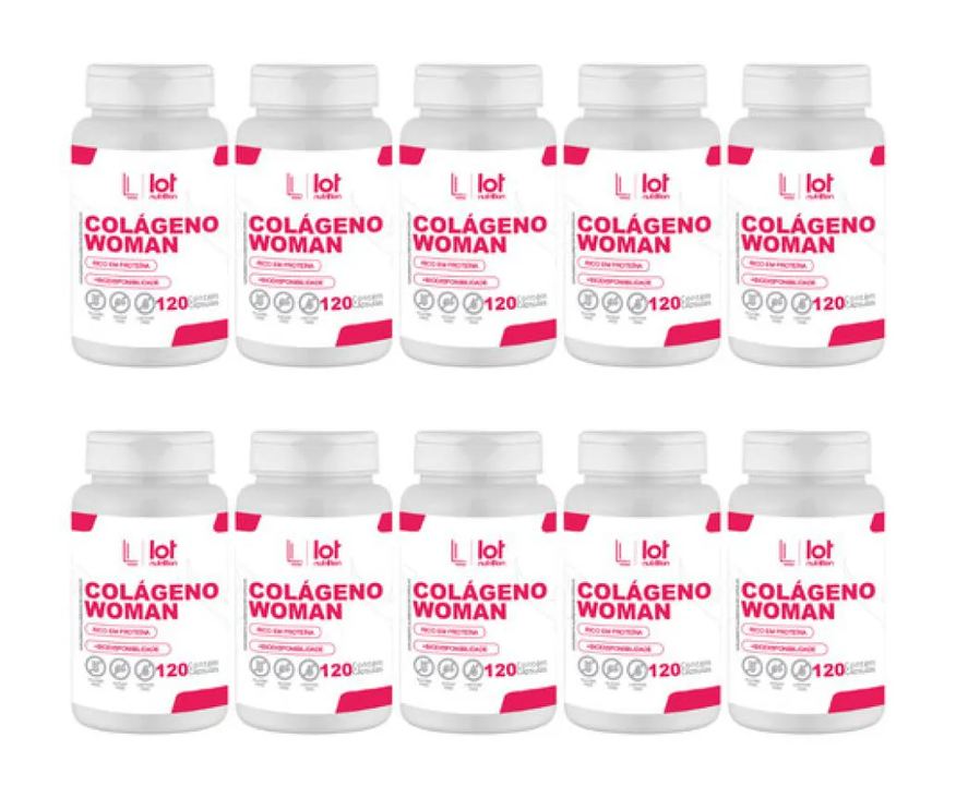 Lot Nutrition Kit 10un Colágeno Woman 120 cápsulas sem Sabor