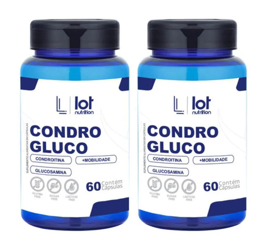 Lot Nutrition Kit 2un Condrogluco 60 cápsulas sem Sabor