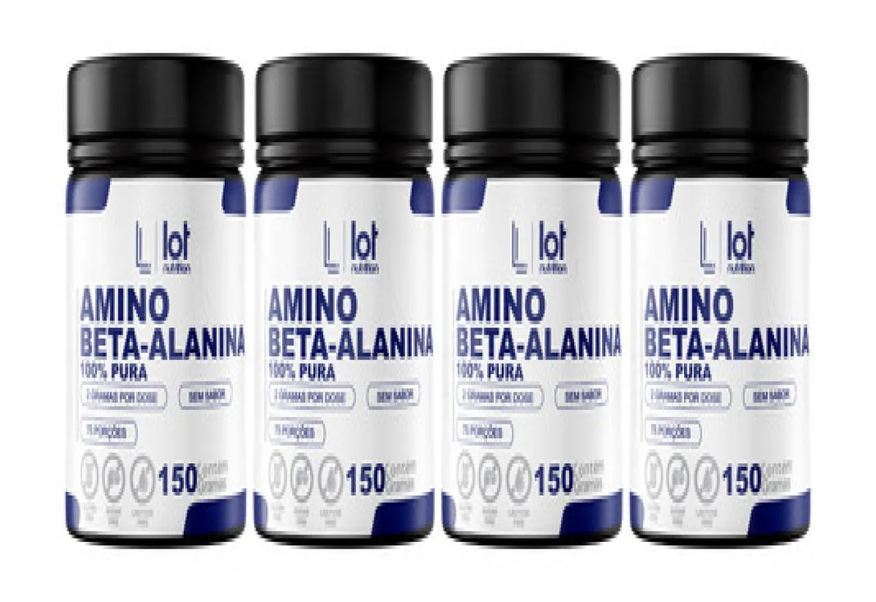 Lot Nutrition Kit 4un Beta Alanina 150g sem Sabor