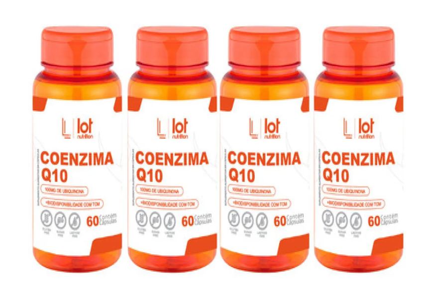 Lot Nutrition Kit 4un Coenzima Q10 100mg 60 cápsulas sem Sabor