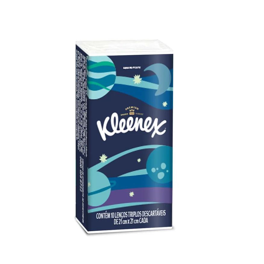 de Lenço Papel Kleenex 10 unidades