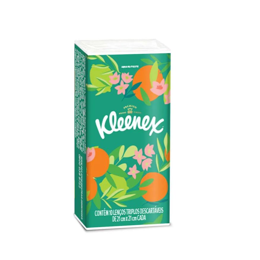 de Lenço Papel Kleenex 10 unidades