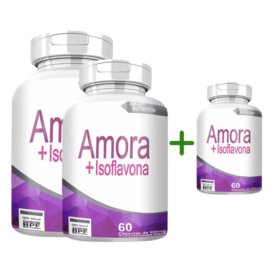 4Elementos Amora com Isoflavona Compre 2 Leve 3 com Total de 180 cápsulas