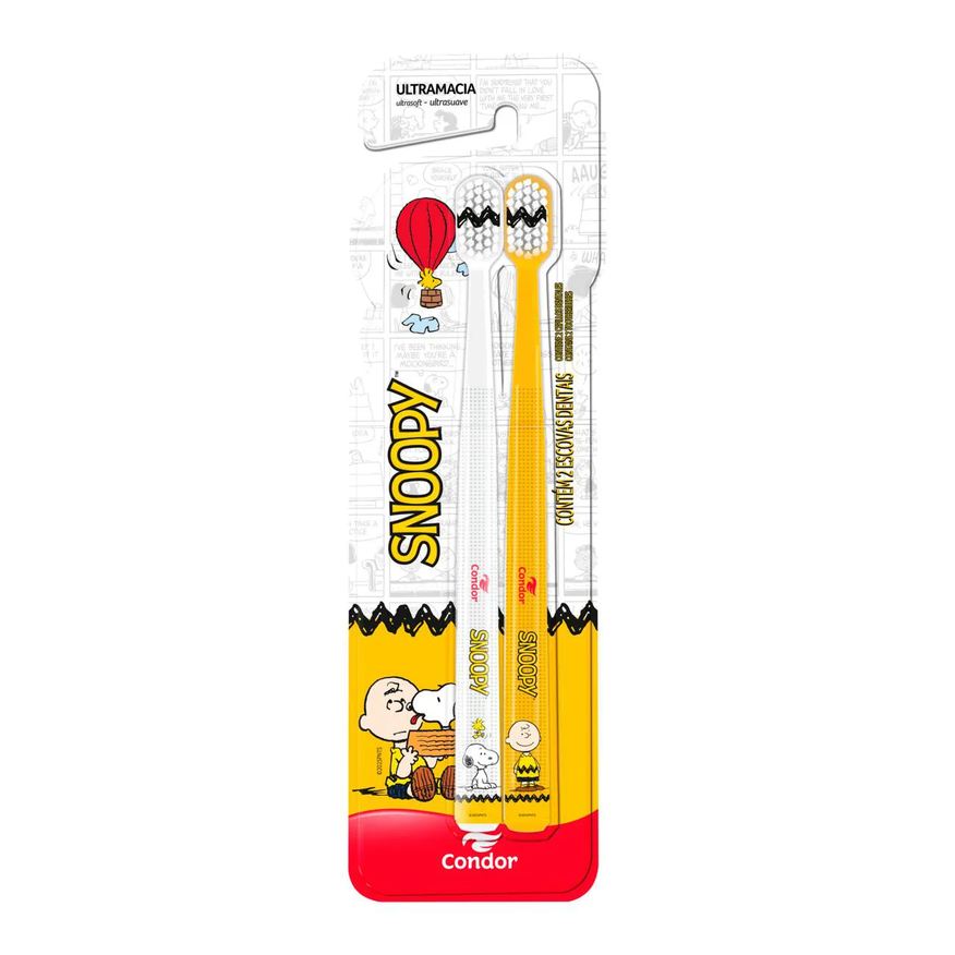 de Escova Dente Condor Ultramacia Snoopy 2 Unidades