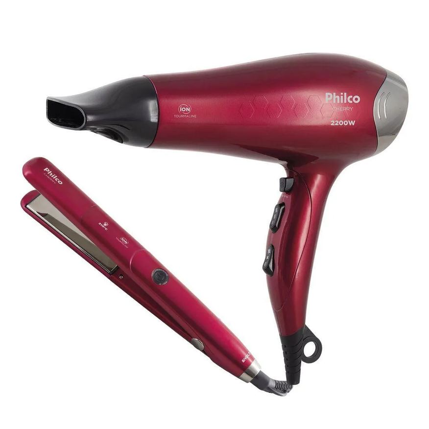 Philco Kit Cuidados Pessoais Cherry Tourmaline Íon 220v