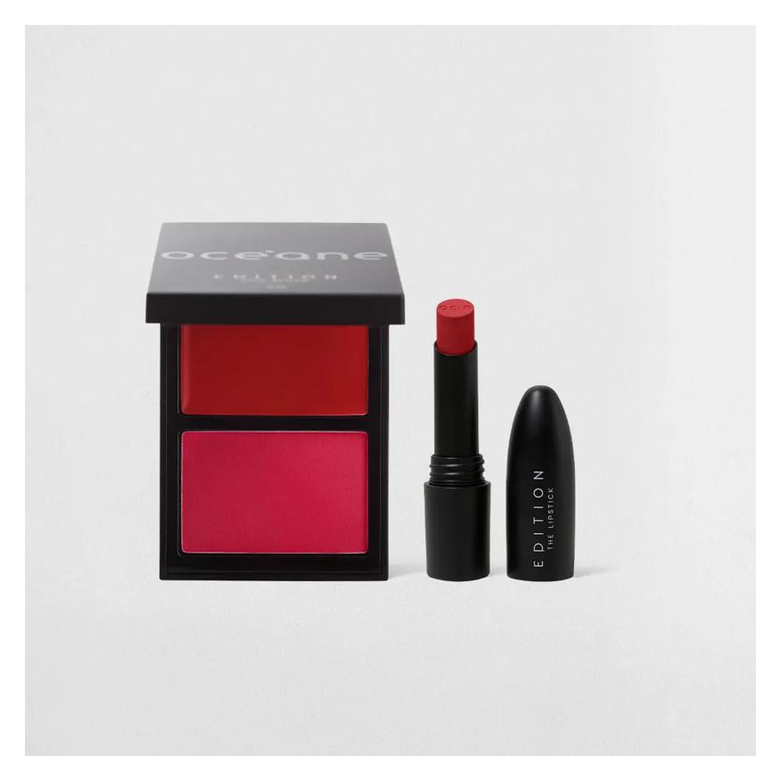 Océane Kit Duo Blush Cherry Paint + Batom Red Kiss Edition (2 Produtos)