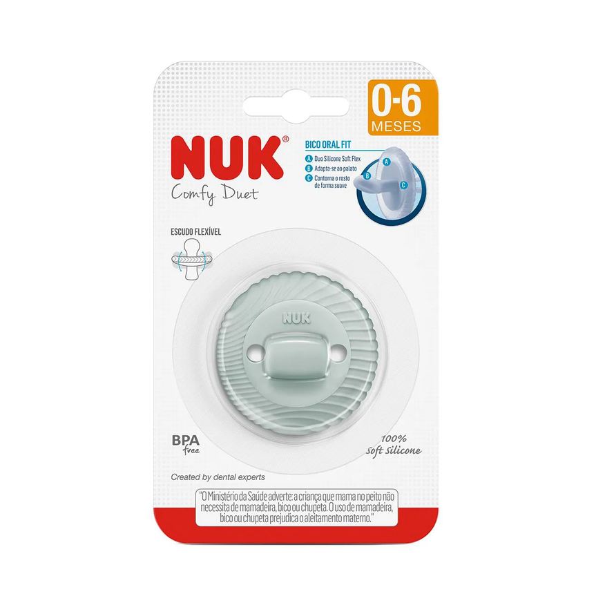 Nuk Chupeta Comfy Duet Silicone Tamanho 1 Boy 1 unidade