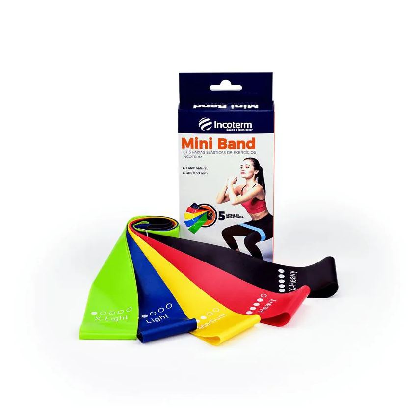 Incoterm Mini Band Kit Faixa Elástica de Exercícios