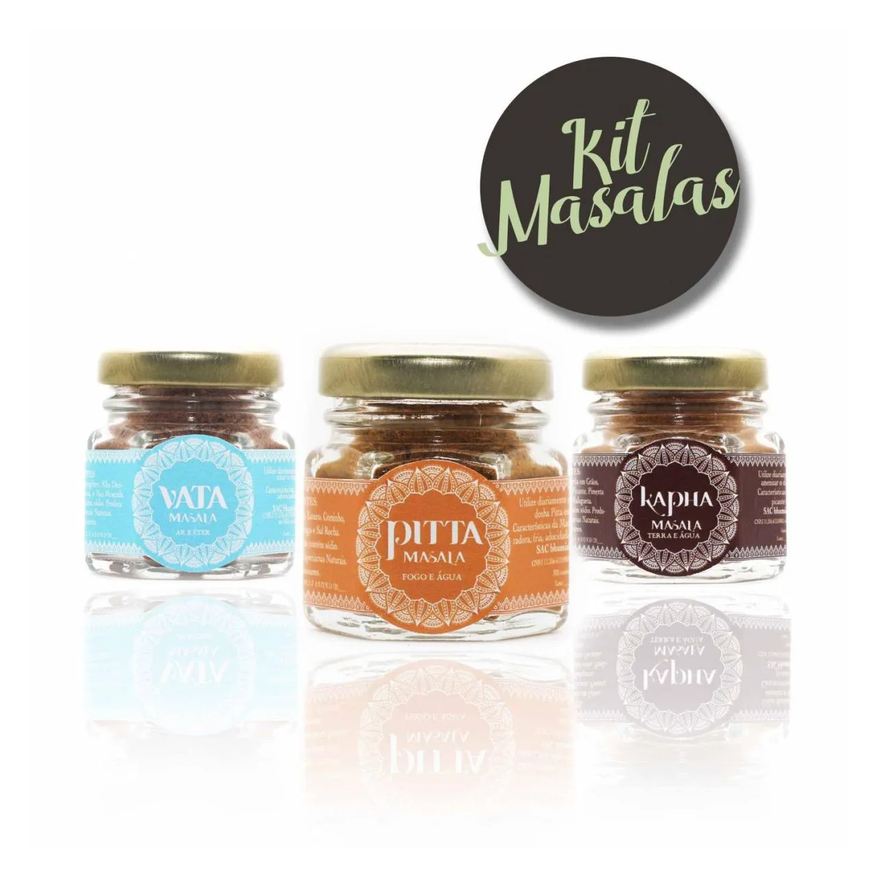 Bhumi Manjari Kit 3 Masalas Linha Ayurveda - Doshas Pitta, Kapha e Vata