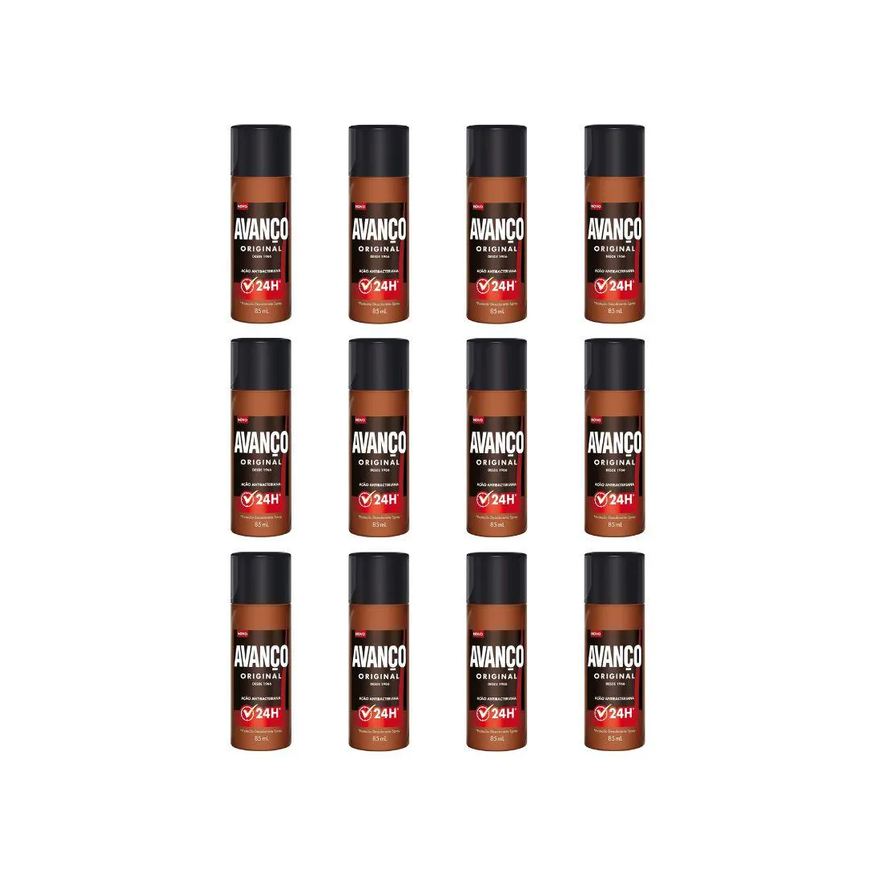Avanço Desodorante Spray 85ml Original - Kit C / 12un