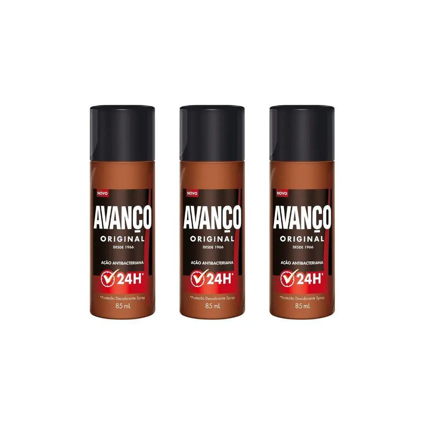 Avanço Desodorante Spray 85ml Original - Kit C / 3un