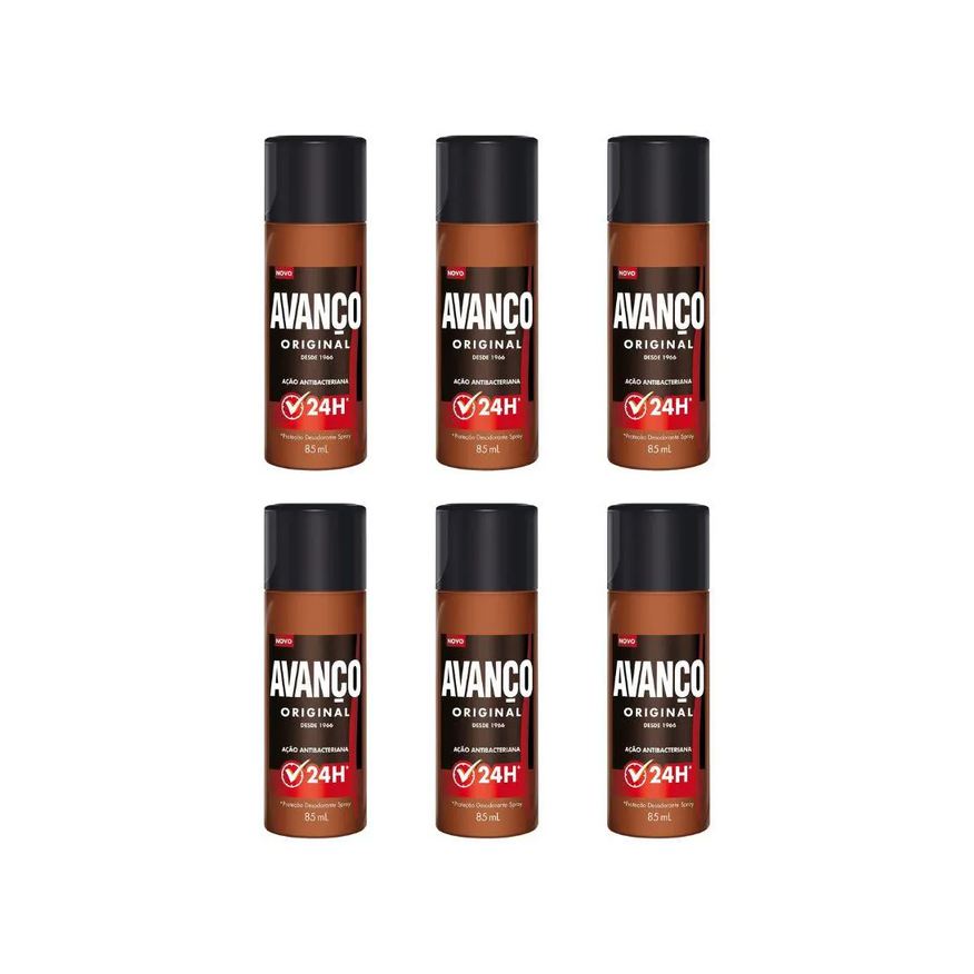Avanço Desodorante Spray 85ml Original - Kit C / 6un