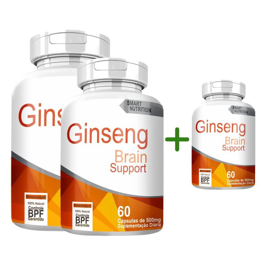 4Elementos Ginseng Compre 2 Leve 3 com Total de 180 cápsulas