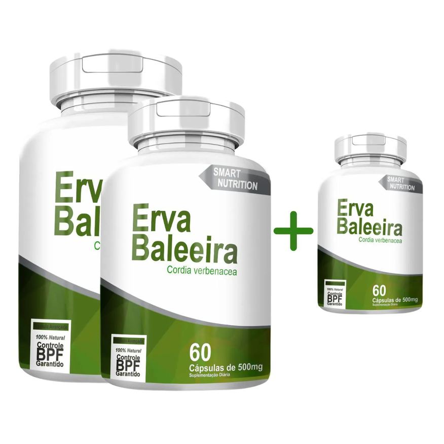 4Elementos Erva Baleeira Compre 2 Leve 3 com Total de 180 cápsulas