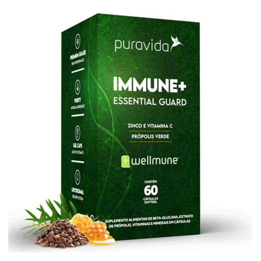 Puravida Immune + Essential Guard - Pura Vida 60 cápsulas - Wellmune