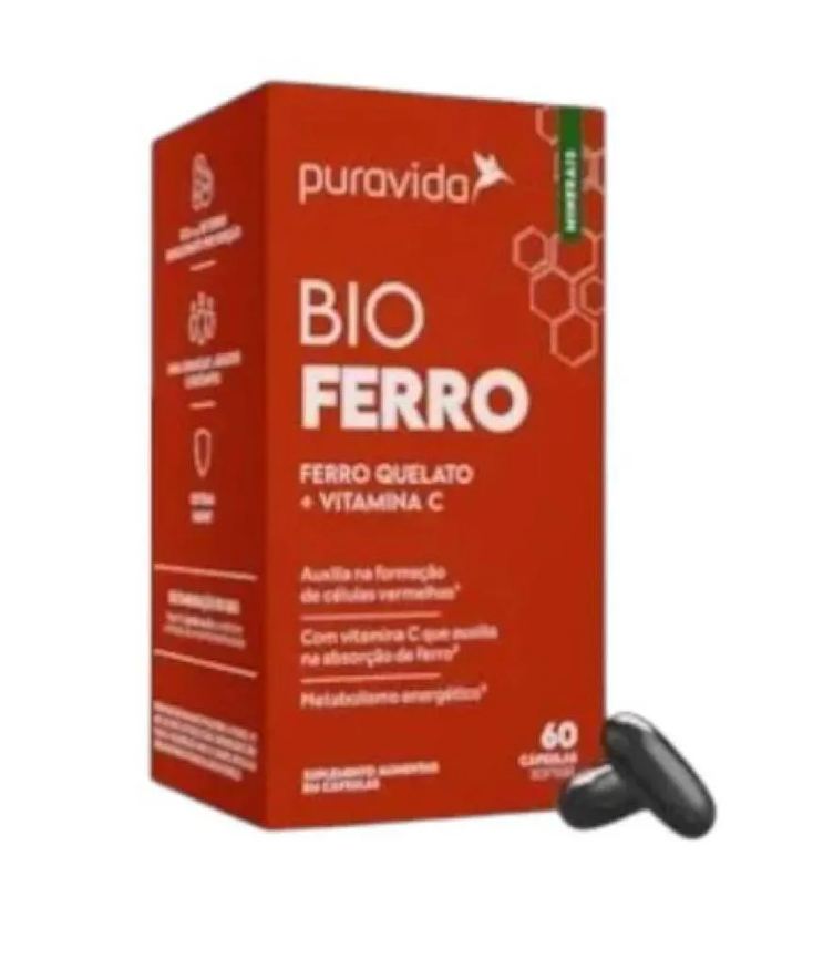 Puravida Bio Ferro Qualato + Vitamna C 60 cápsulas