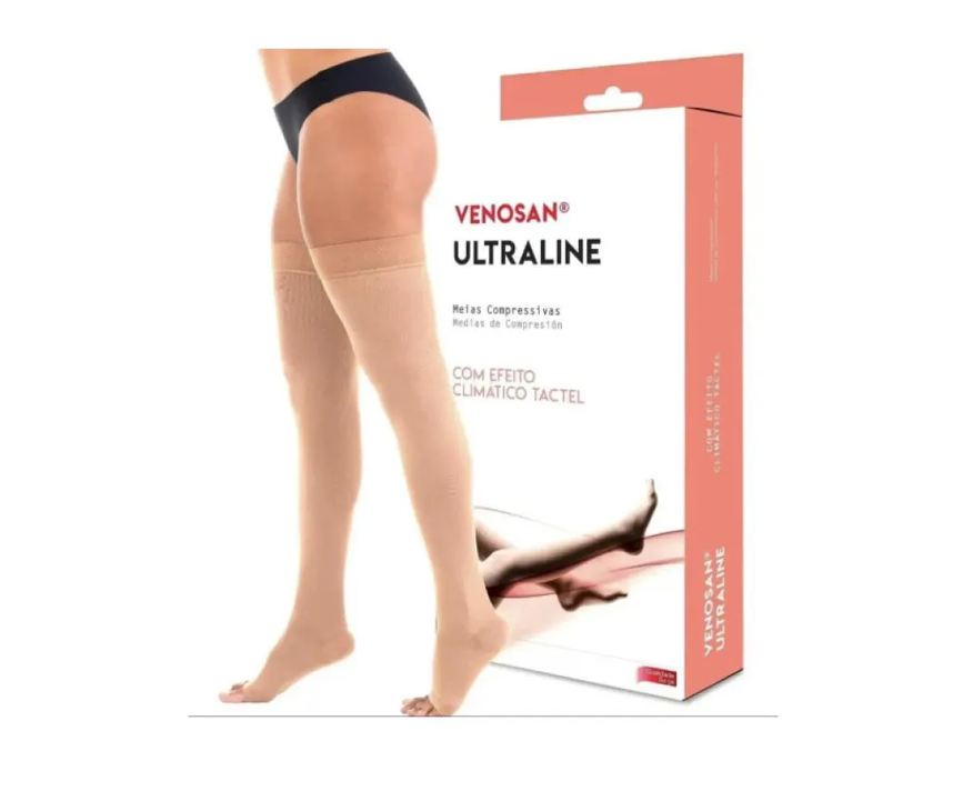 Venosan Meia de Compressão Ultraline 4000 20-30 Mmhg 7/8 Agh Meia Coxa Bege - M