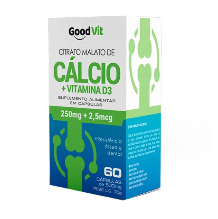 Good Vit Citrato Malato de Cálcio + Vitamina D3 C/60 cápsulas