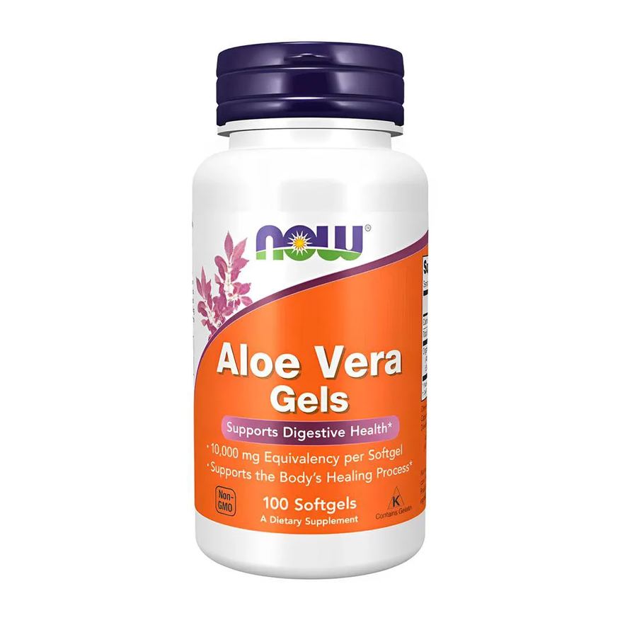Now Foods Aloe Vera Gels 10000mg 100 Softgels Importado