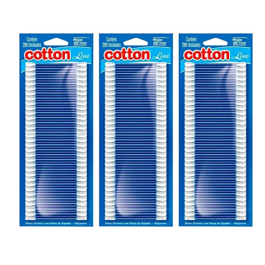 Cotton Line Kit C3 Hastes Flexíveis Pontas Algodão